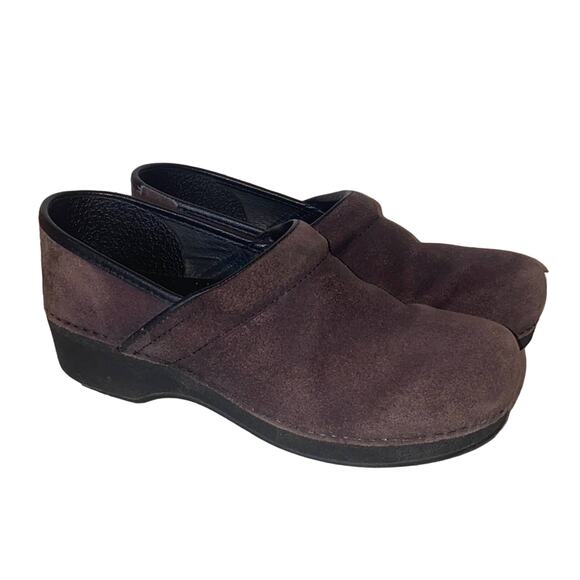 Dansko Brown Suede Leather Clogs Size 42 / 12 - Picture 1 of 15